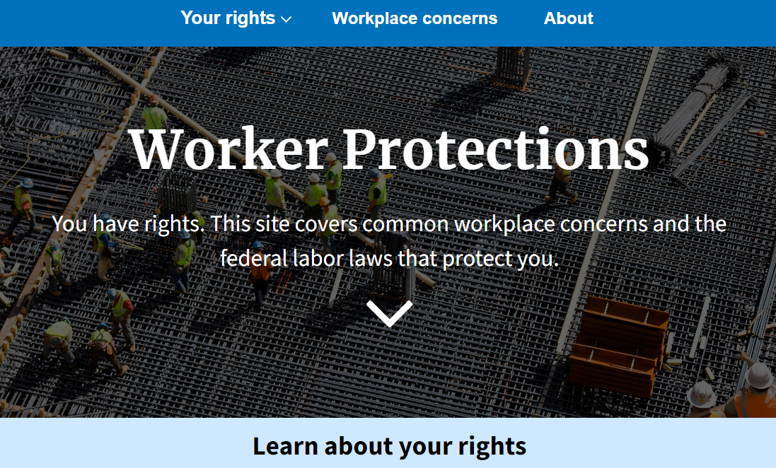 Worker.gov web screen shot